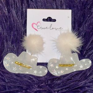 True love Cowboy hat earrings